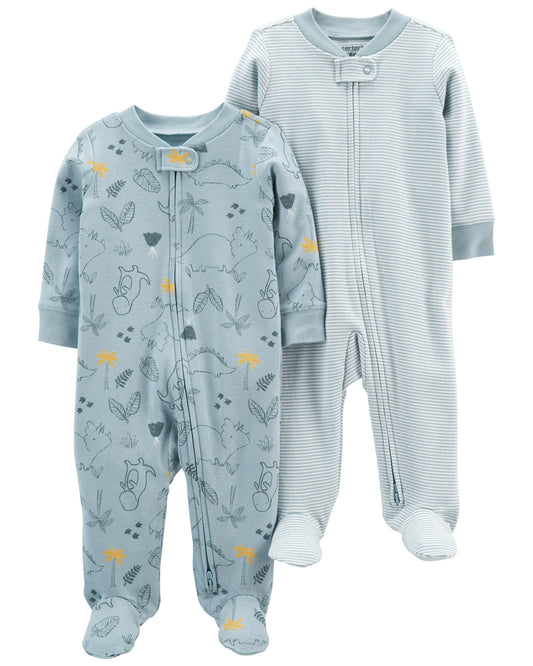 2-Pack Cotton Zip-Up Sleep & Plays