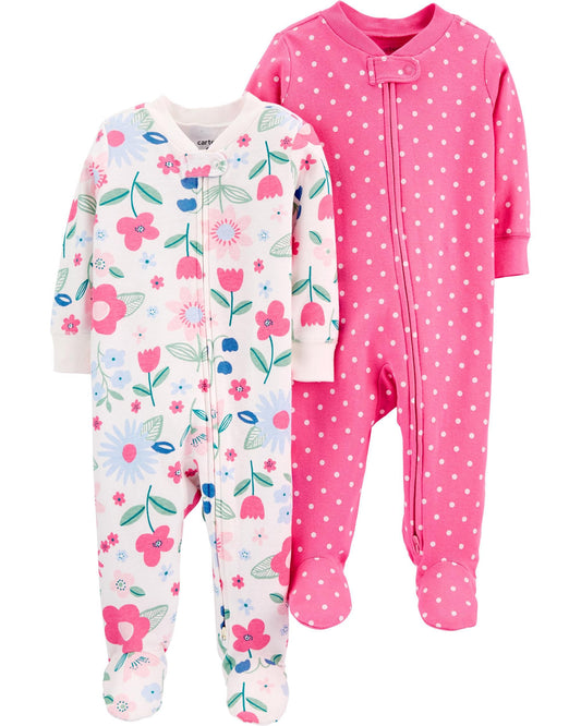 2-Pack Cotton Zip-Up Sleep & Plays