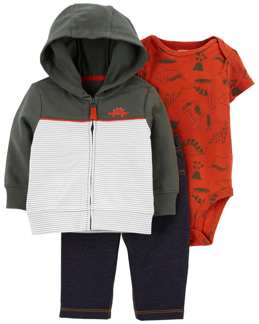 3-Piece Dinosaur Jacket Set