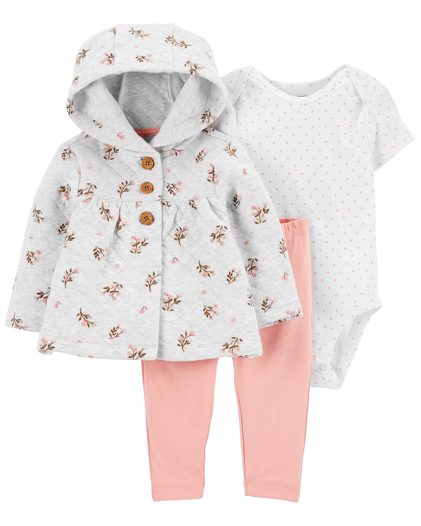 3-Pack Quilted Little Cardigan Set