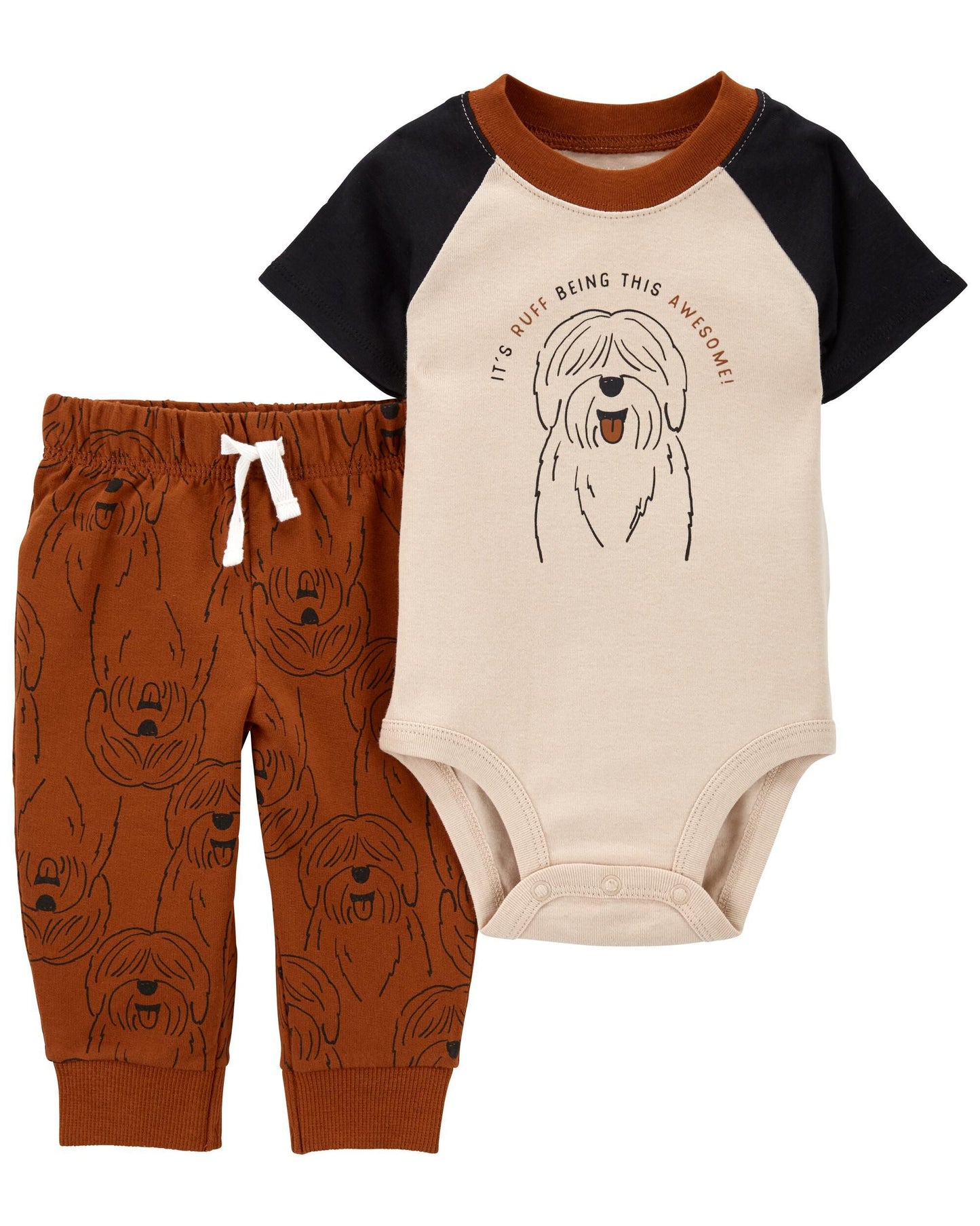 2-Piece Dog Bodysuit Pant Set