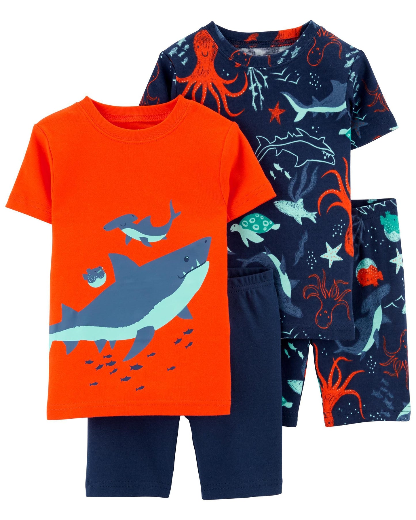 4-Piece Shark 100% Snug Fit Cotton PJs