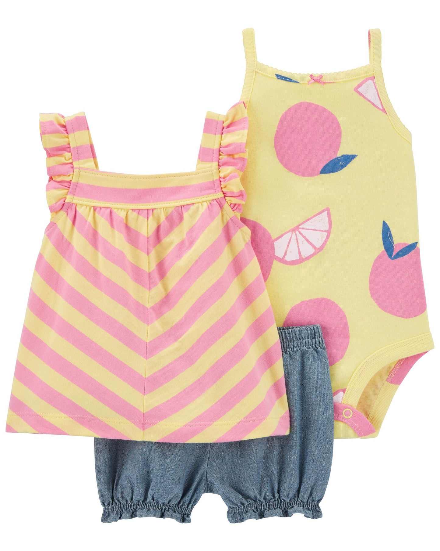 3-Piece Fruit Little Short Set