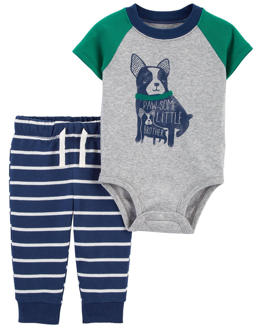 2-Piece Dog Bodysuit Pant Set