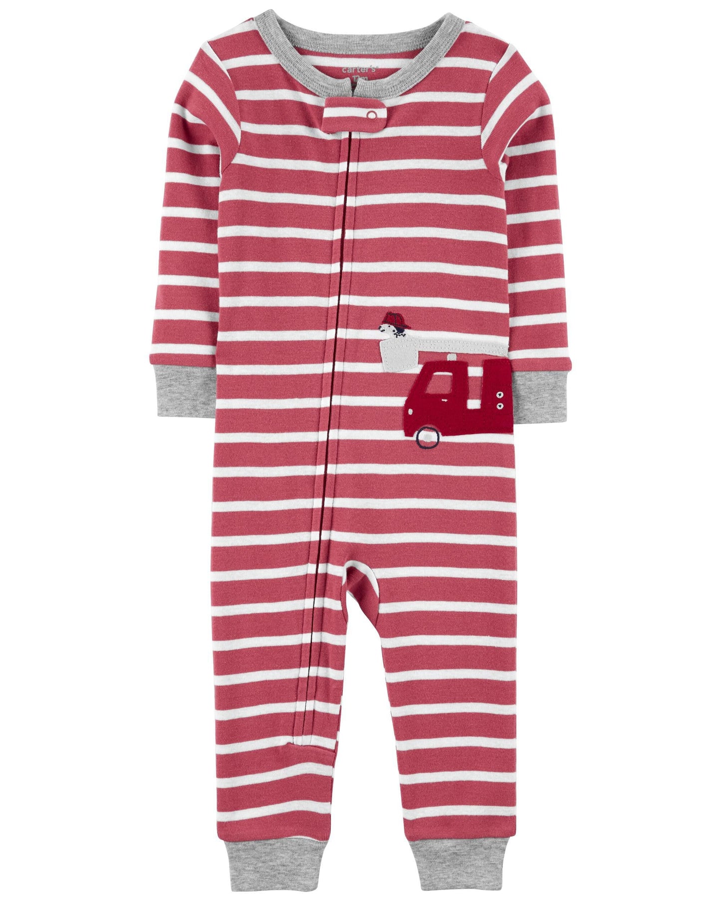 1-Piece Firetruck 100% Snug Fit Cotton Footless PJs