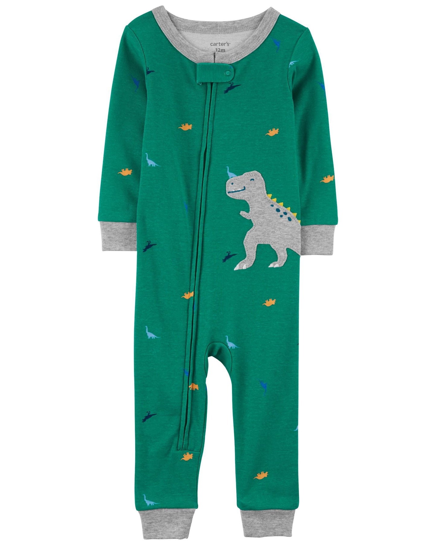 1-Piece Dinosaur 100% Snug Fit Cotton Footless PJs