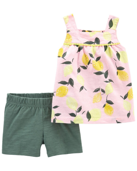 2-Piece Lemon Tank & Short Set