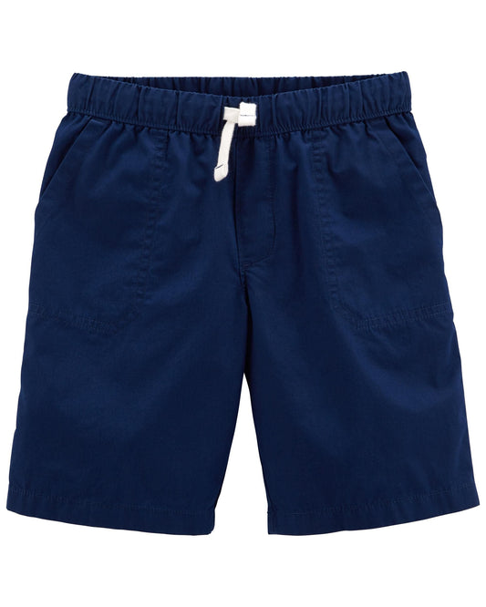 Pull-On Flat-Front Shorts